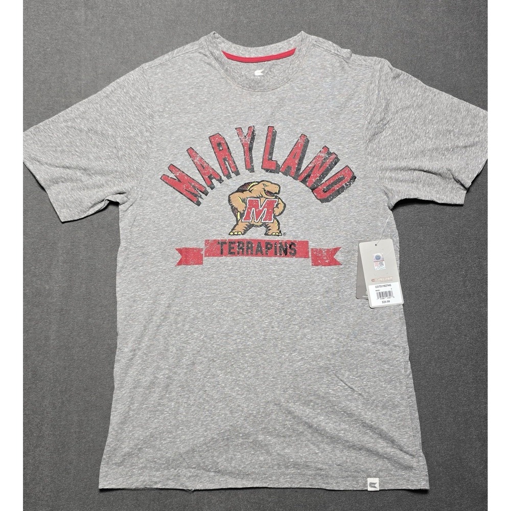 University of Maryland‎ Terrapins Mens Size Small Gray Shirt Colosseum New